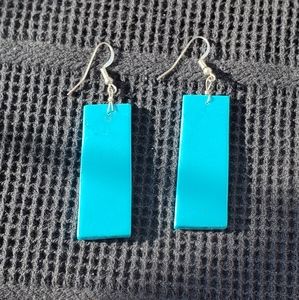 Turquoise drop earrings with Sterling Silver posts